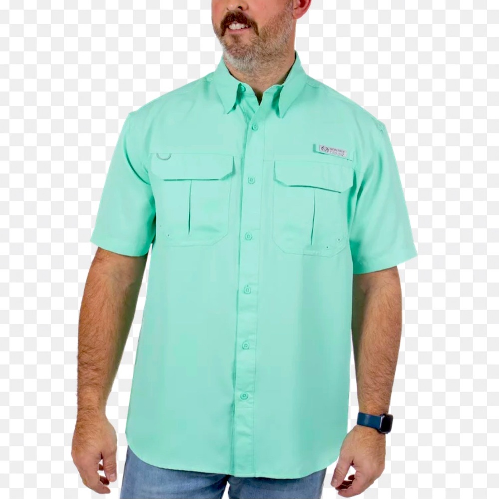 REALTREE Men’s Opal Green Short Sleeve Fishing Guide Shirt SIZE 2XL BRAND NEW!